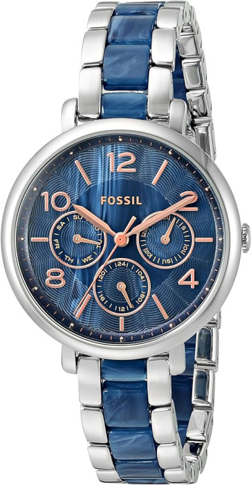 Watch strap Fossil ES4011 Stainless steel Blue 14mm